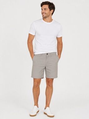 1901 Men's Light Beige Ballard Slim Fit Preppy Flat Front Chino Shorts Size 31